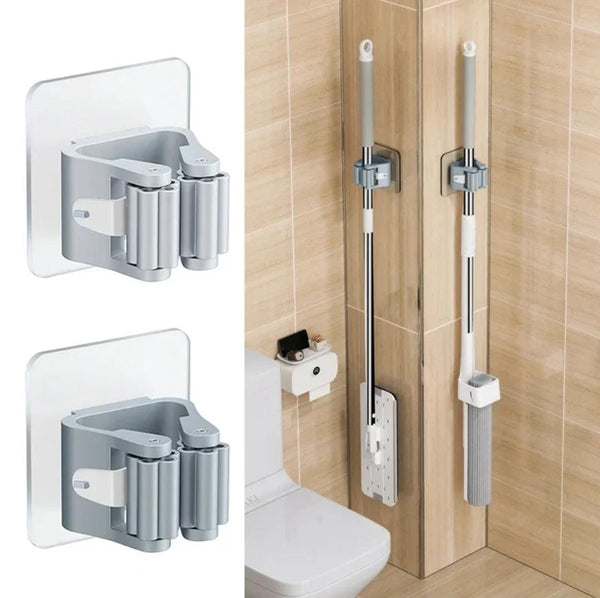 Heavy-Duty Magic Mop &amp; Broom Organizer