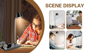 4-in-1 Retro Smart Desk Lamp with Bluetooth Speaker & Wireless Charger